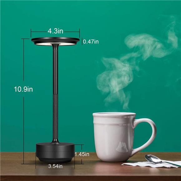 Cordless Table Lamp,2Pack Rechargeable Table Lamp Battery Operated Lamp Portable - Picture 2 of 6